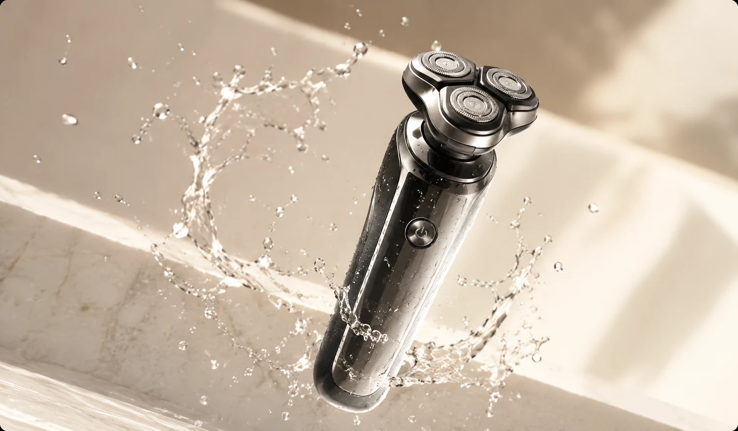 Product video capability example with an electric shaver