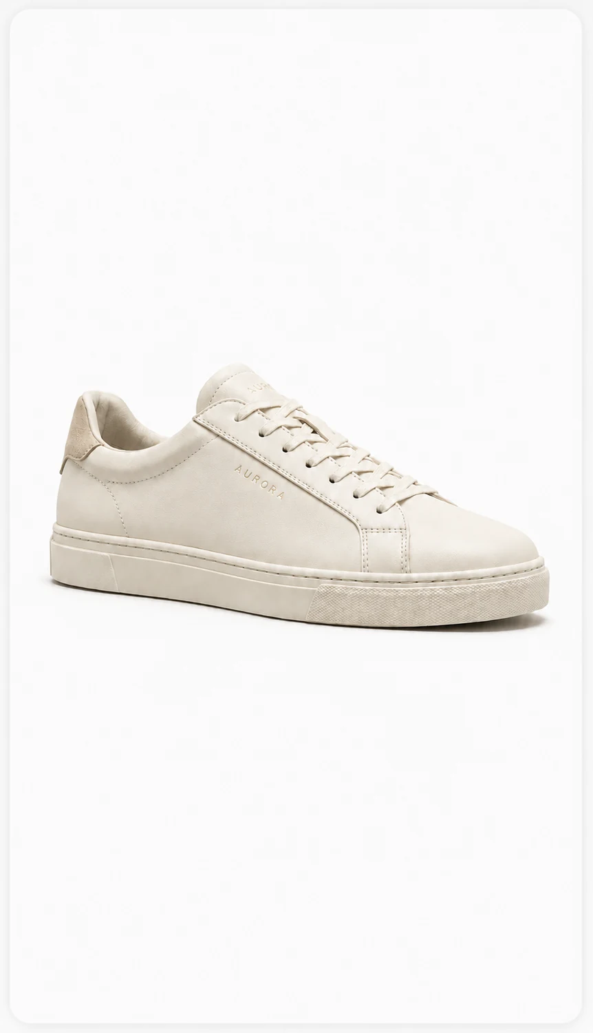 Original white sneaker product photo on a white background