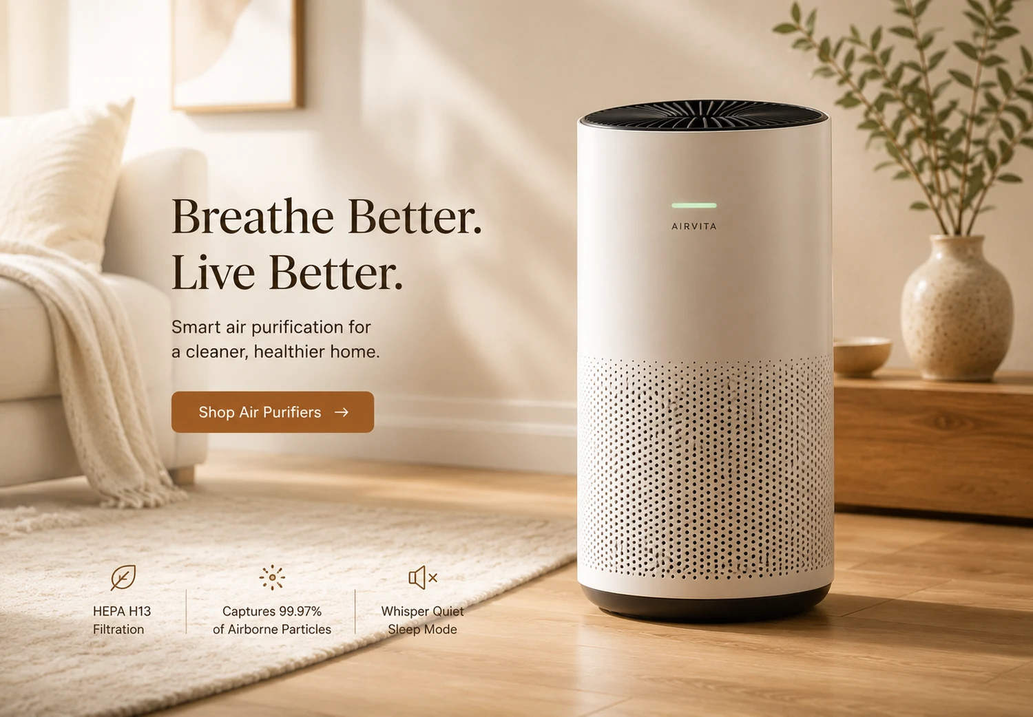 Air purifier ad creative output