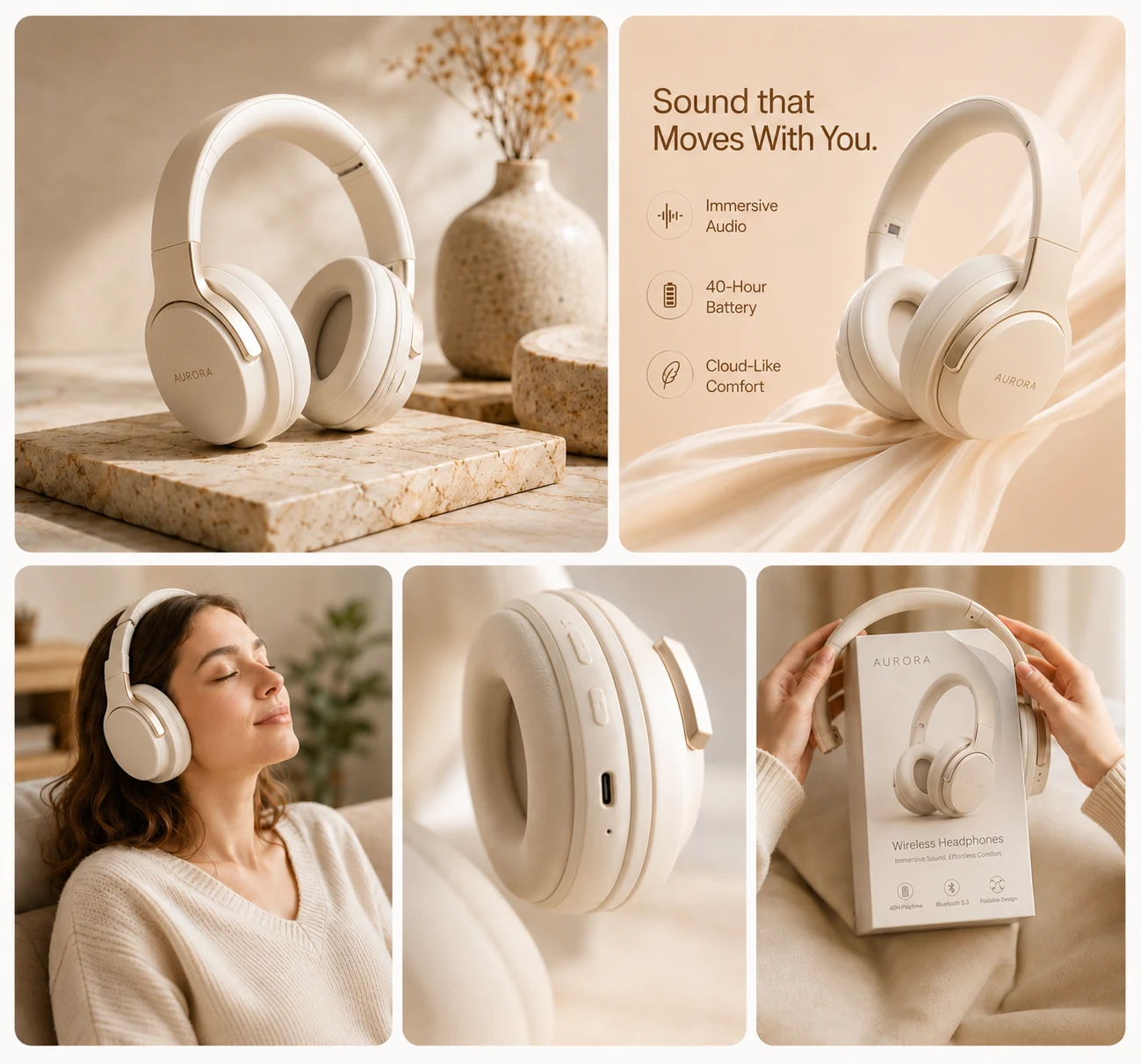 Complete visual pack workflow example for headphones